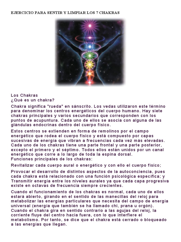 Ejercicio para Limpiar los 7 Chakras | PDF | Chakra | Homo Sapiens