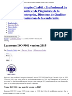 La Norme ISO 9001 Version 2015 - Le Blog de Christophe Chabbi - Qualitae SAS