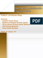 Areas funcionales de la administración