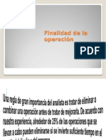 Finlidad de la operación