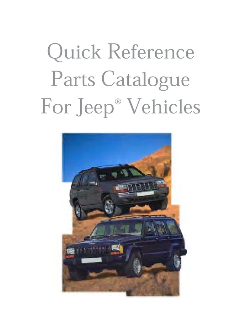 Jeep Parts Catalog - 20 Years Complete (XJ, YJ, ZJ, CJ & J/SJ) | Brake |  Motor Vehicle