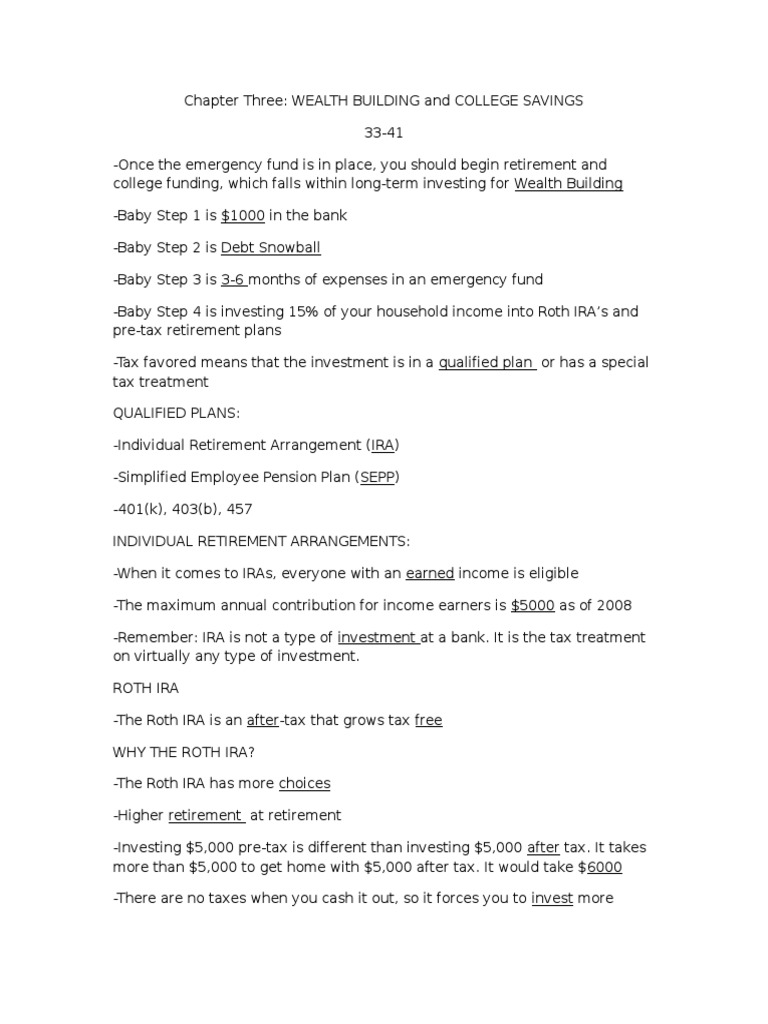 Dave Ramsey Chapter 1 Test Answer Key