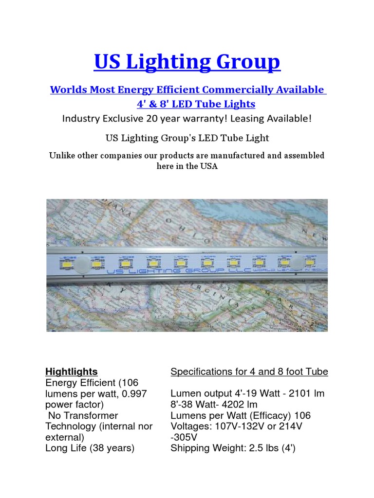 Energy-Efficient LED Tube Lights | PDF