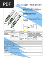 Vibration Pen TV200/220/260: Technical Specifications