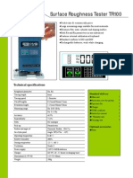 Surface Roughness Tester TR100: Technical Specifications