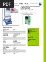 Surface Roughness Tester TR110: Technical Specifications Standard Delivery