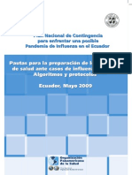 Pautas para La Preparación de Los Servicios de Salud Ante Casos de Influenza A (H1N1) Algoritmos y Protocolos