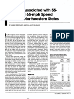 Speeds A Ssociated With 55-mph and 65-mph Speed Limits in Northeastern States