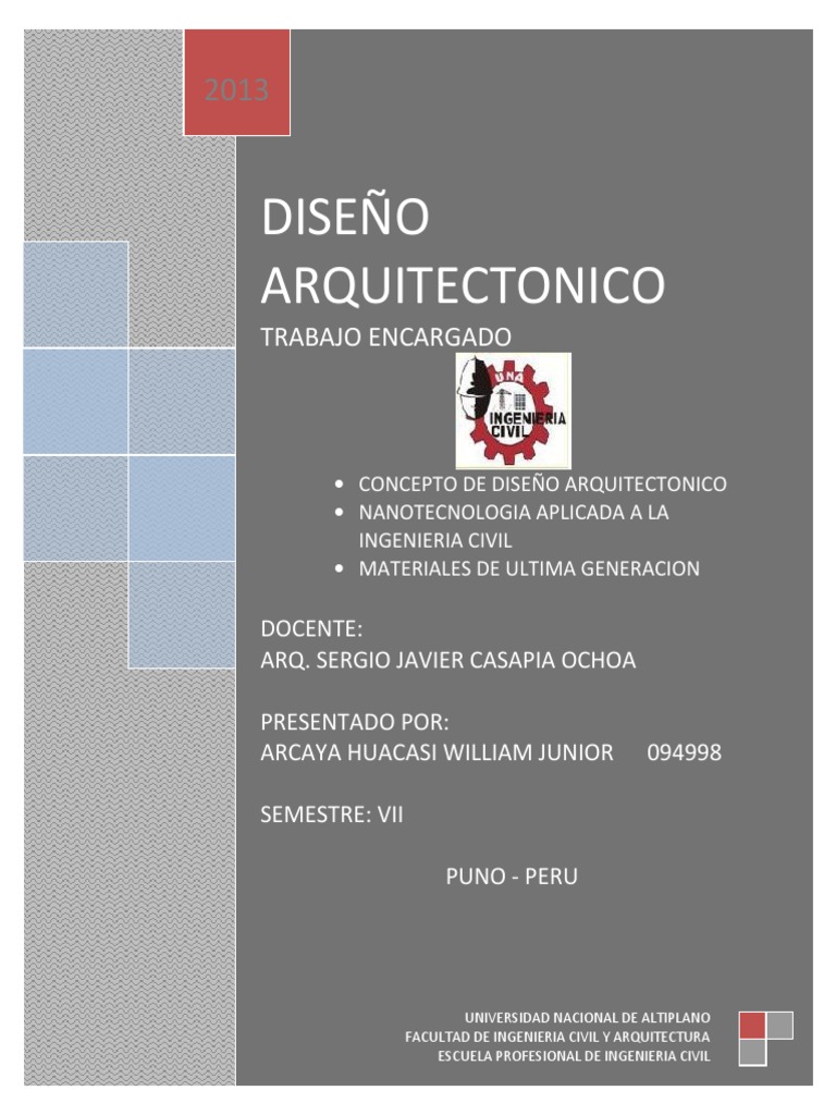DISEÑO ARQUITECTONICO Definicion | PDF | Nanotecnología | Diseño