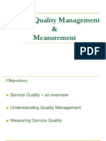 Service Quality Management & Measurement