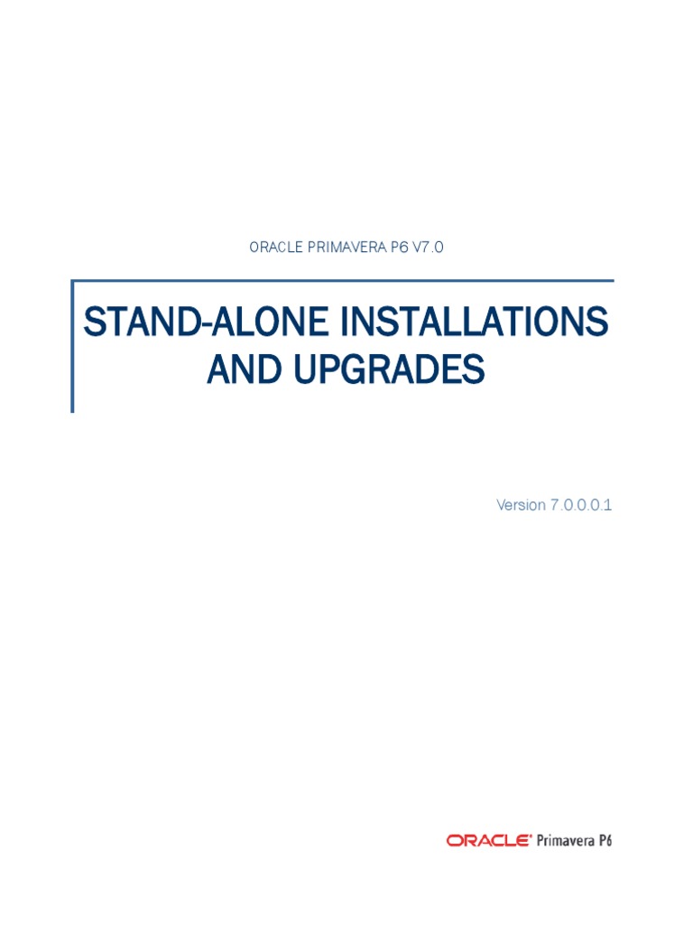 Primavera P6 v7.0 Installation Guide | PDF | Oracle Database ...