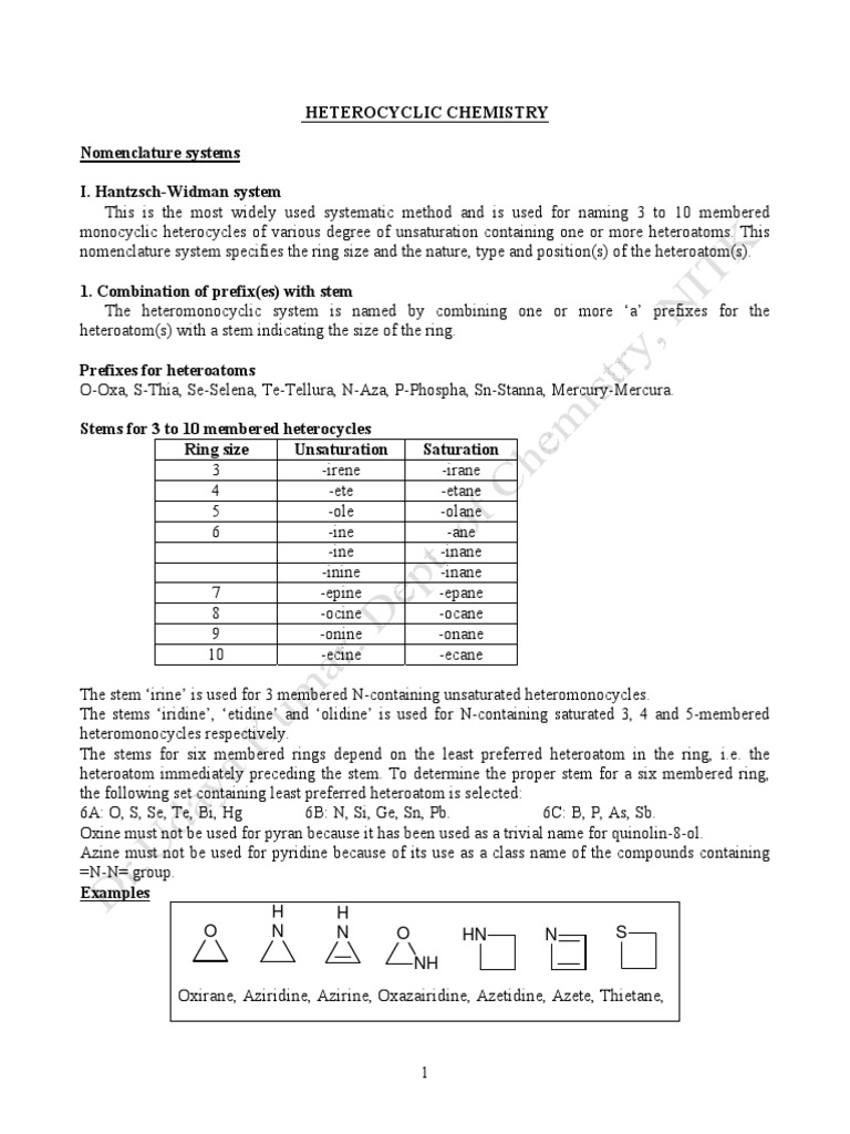 Heterocyclic Chemistry | PDF | Heterocyclic Compound | Aromaticity