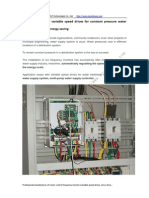 Applications of AC Variable Speed Drives For Constant Pressure Water Supply System For Energy Saving