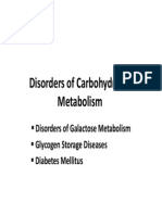 Disorders of Carbohydrates Metabolism Metabolism