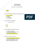 Statistic Exam (MCQ)