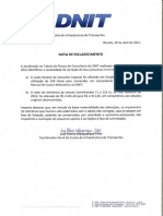 2012 04 Nota de Esclarecimento - Tabela de Precos de Consultoria DNIT PDF