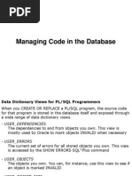 Managing Code in The Database