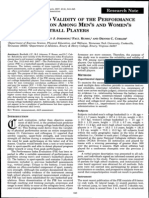 Reliability and Validity of The Performance Index Evaluation Among Men'S and Women'S College Basketball Players