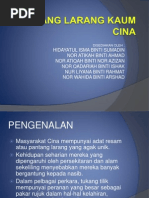 Pantang Larang Kaum Cina