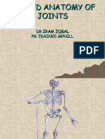 Applied Anatomy of Joints BY DR Iram Iqbal, PG Trainee, M Phill, Anatomy