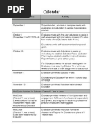 Educator Evaluation Calendar