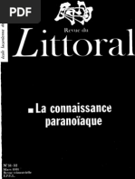 Littoral31-32 La Connaissance Paranoiaque