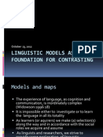 Linguistic Models As Foundation For Contrasting