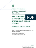 The Structure of Government and The Challenge of Climate Change