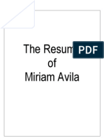 The Resume of Miriam Avila