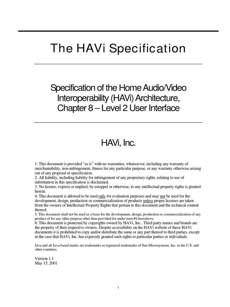 Chapter8 HAVi1.1 May15 PDF | PDF | Application Programming Interface ...