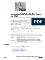 Implementing IPv6 VPN Provider Edge Transport Over MPLS