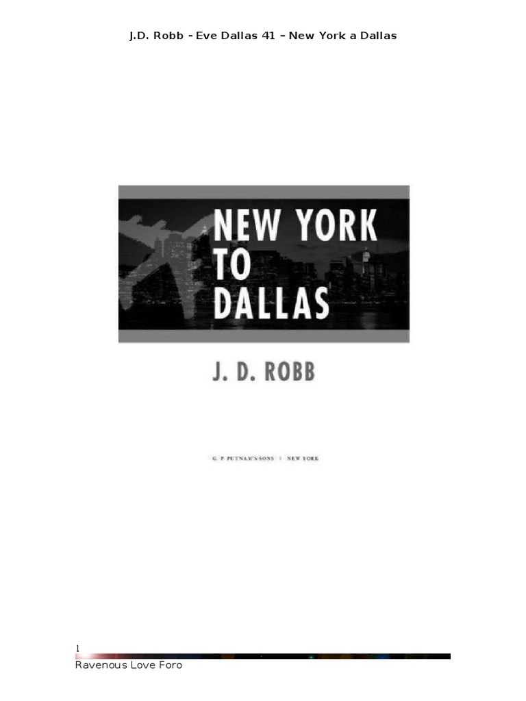 New York To Dallas Evedallas41Robb J.D PDF Dallas Secuestro