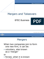 Mergers and Takeovers: BTEC Business