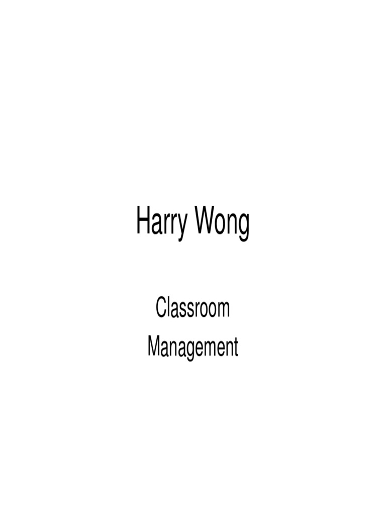harry wong classroom management manual Classroom Management Classroom