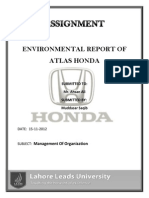 Environmental Report of Atlas Honda