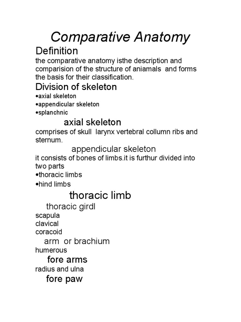 Comparative Anatomy Concised by Usman Ghani Wahla | PDF | Cooking, Food ...