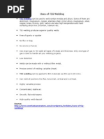 Download Uses of TIG Welding by John SN17427716 doc pdf