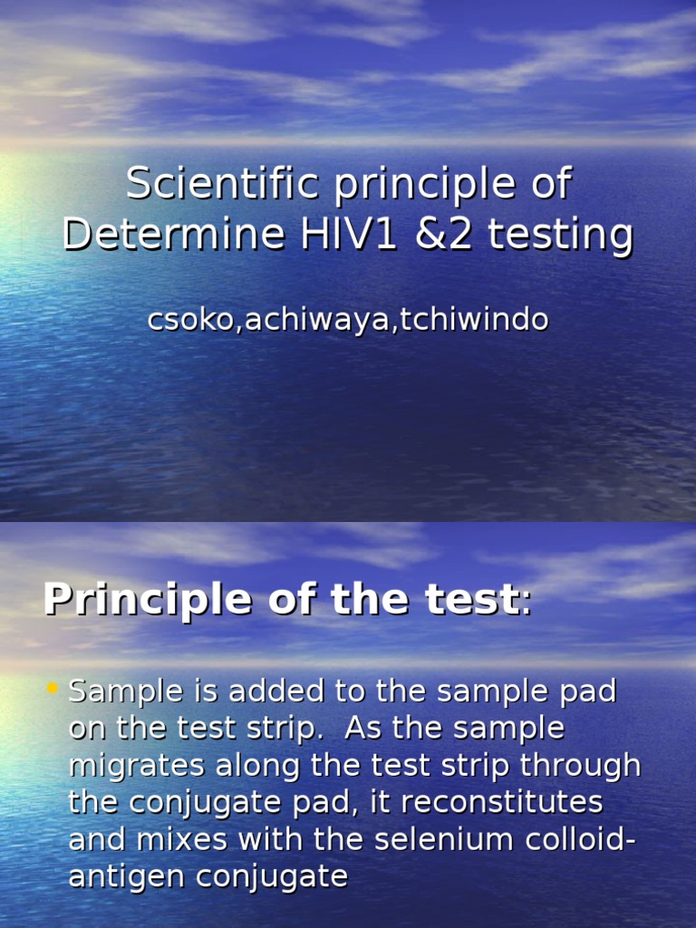 HIV Tridot Test Principle Explained | PDF | Science & Mathematics