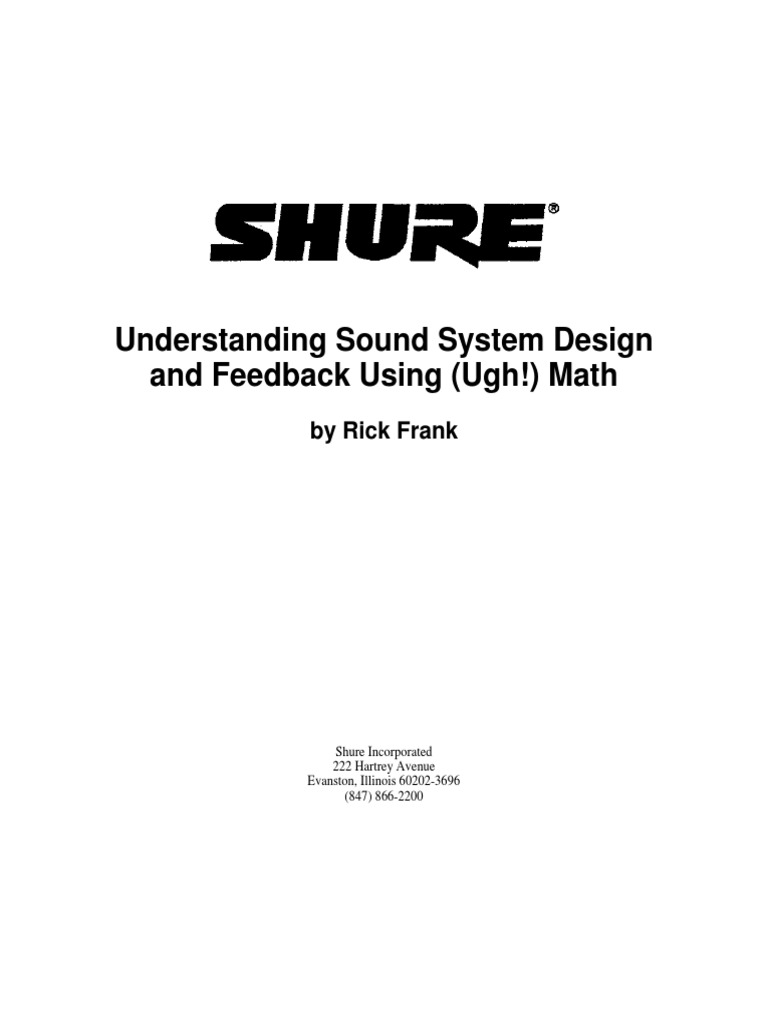 Shure Understanding Sound System Design and Feedback Using Math PDF
