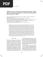 Optimal protein extraction methods from diverse sample types for protein profiling by using Two-Dimensional Electrophoresis (2DE)