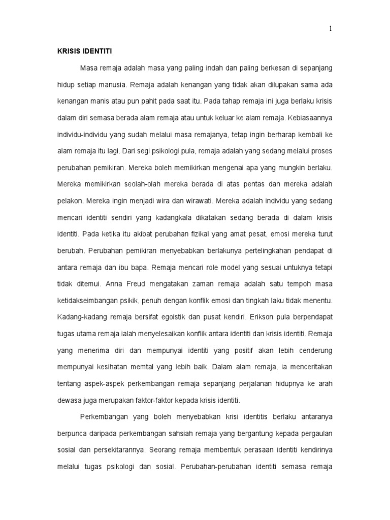 Krisis Identiti Pdf