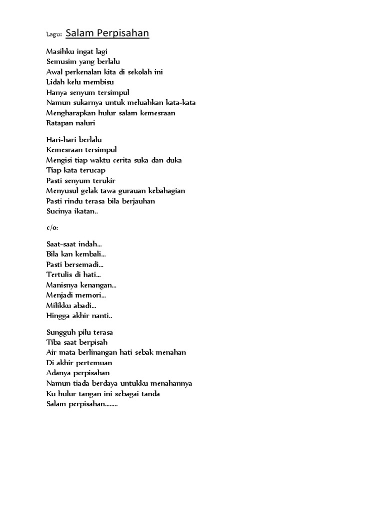 Lirik Lagu Sakura Perpisahan Sekolah Kita