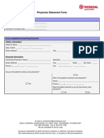 Physician Statement Form ETP