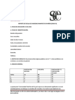 REPORTE DE ESCALA DE ANSIEDAD MANIFIESTA EN NIÑOS (CMAS-R) ejemplo de formato de reporte de aplicación