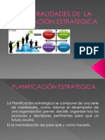 Generalidades de La Planeación Estrategica