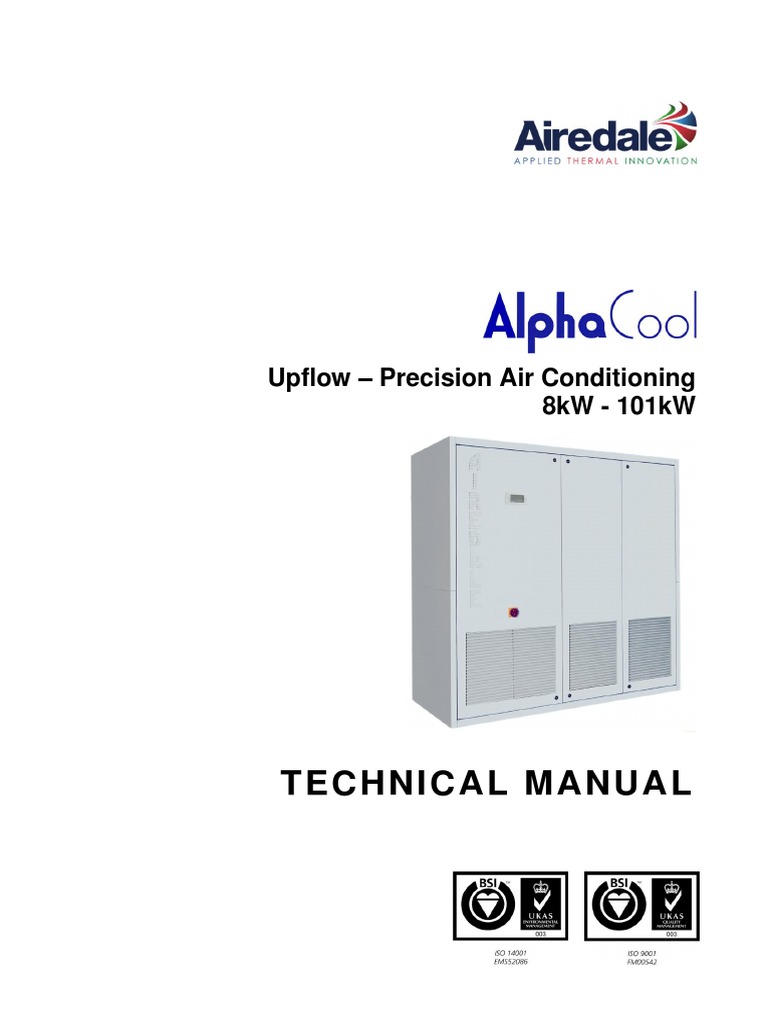 AlphaCool 8 101kW Precicison Air Conditioning Technical Manual Upflow ...