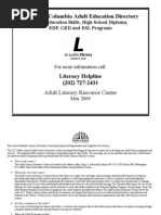 Download DC Adult Education Directory May 09 by laurabrown63 SN17435716 doc pdf