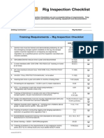 Oil Based Rig Inspection Checklist