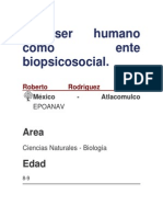 El Ser Humano Como Ente Biopsicosocial