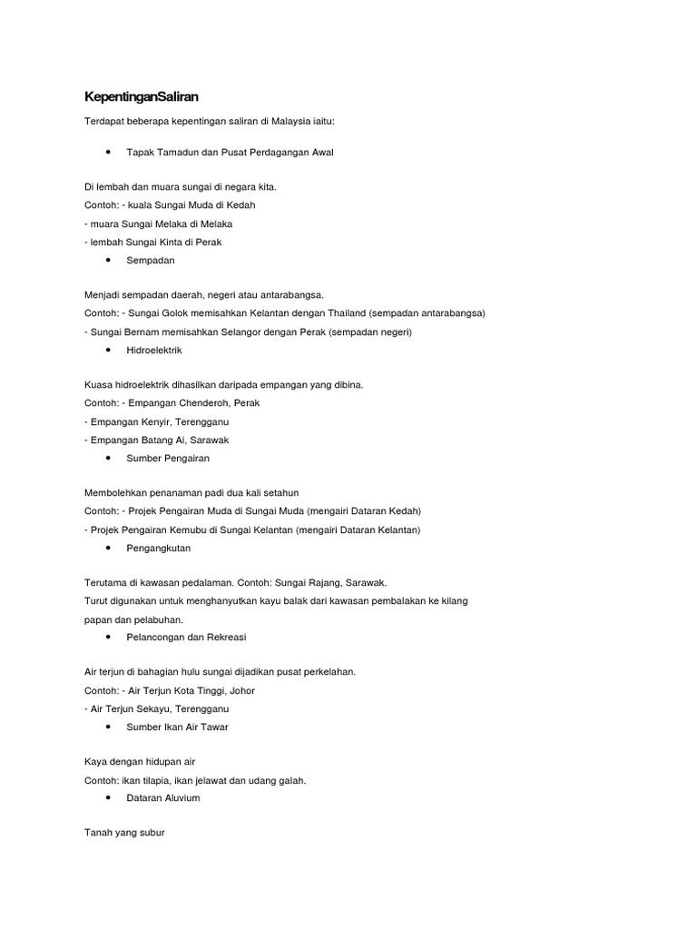 Kepentingan Saliran Pdf